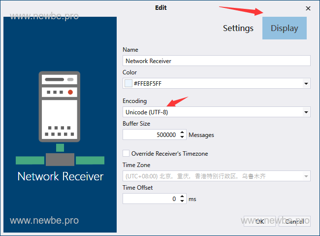 Network Receiver编码设置