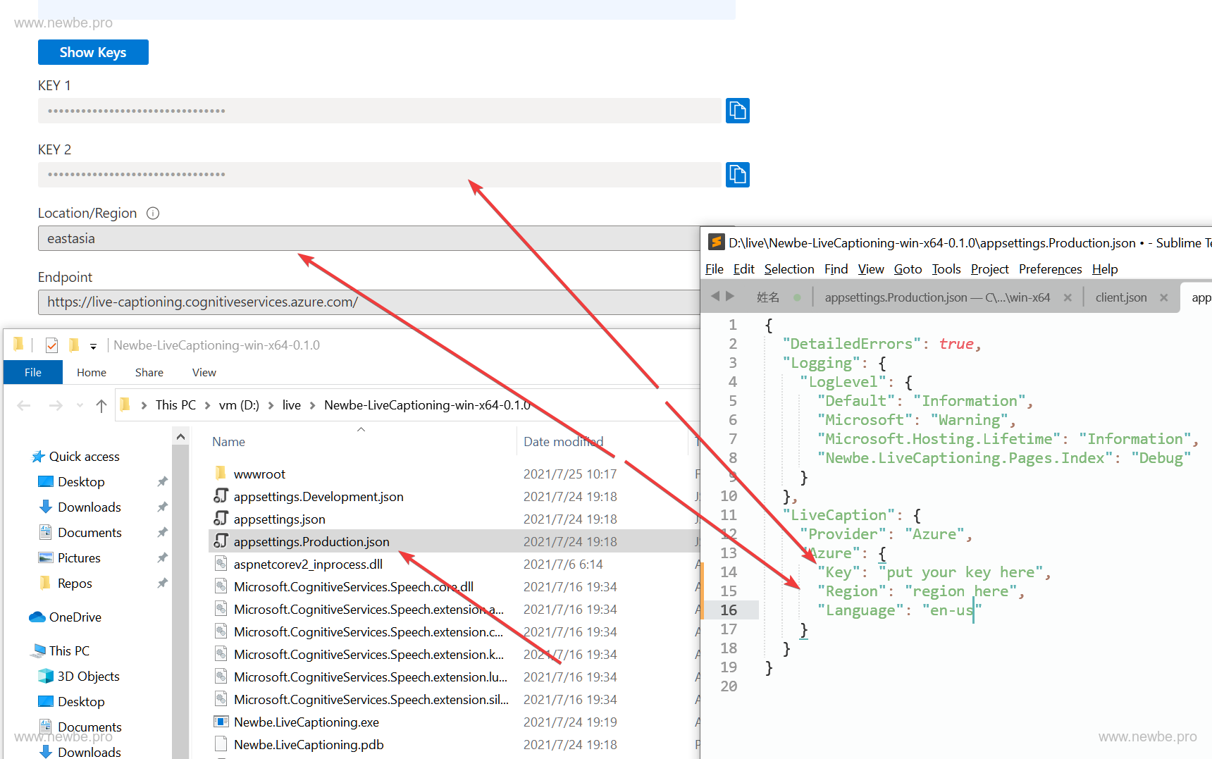 update appsettings.Production.json